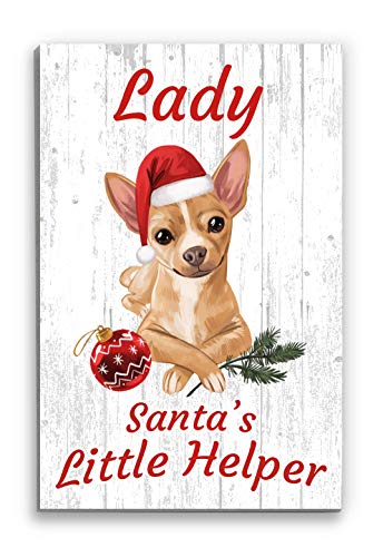 CUSTOMIZED Chihuahua Christmas Decoration - 16.5" x 10.5"