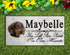 Dachshund Memorial Stone - Personalized Marble Dog Grave Marker