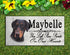 Doberman Floppy Ear Memorial Stone - Personalized Marble Grave Marker