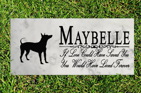 Dog Memorial Stone By Breed  If Love Could Have Saved You