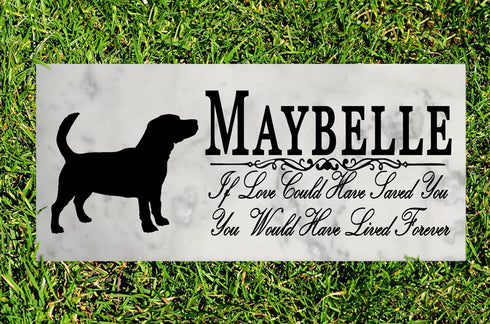 Dog Memorial Stone By Breed  If Love Could Have Saved You