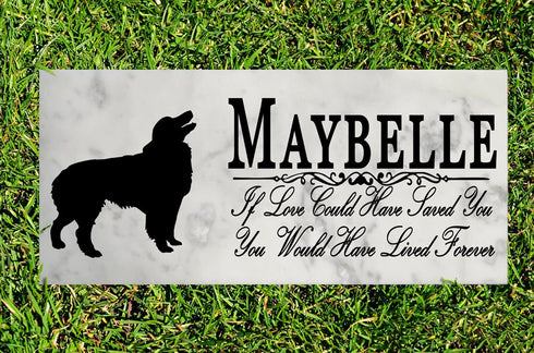 Dog Memorial Stone By Breed  If Love Could Have Saved You