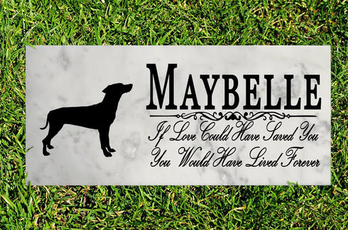 Dog Memorial Stone By Breed  If Love Could Have Saved You