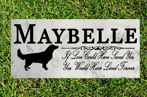 Dog Memorial Stone By Breed  If Love Could Have Saved You