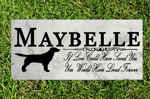 Dog Memorial Stone By Breed  If Love Could Have Saved You