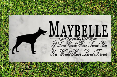 Dog Memorial Stone By Breed  If Love Could Have Saved You