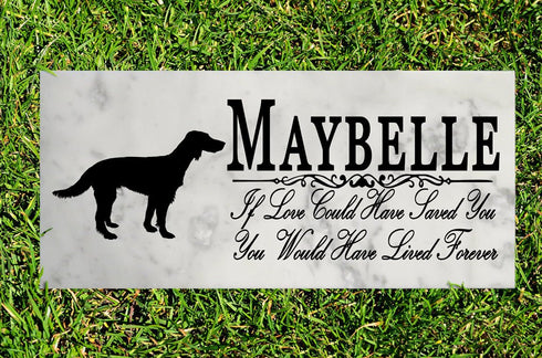 Dog Memorial Stone By Breed  If Love Could Have Saved You