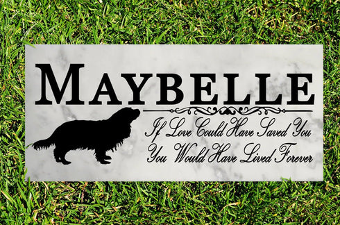 Dog Memorial Stone By Breed  If Love Could Have Saved You