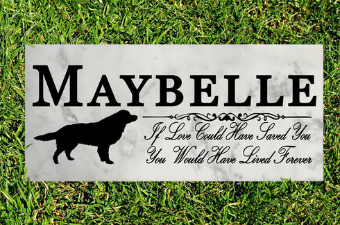 Dog Memorial Stone By Breed  If Love Could Have Saved You