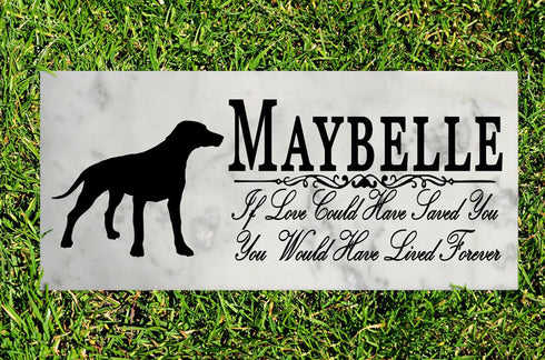 Dog Memorial Stone By Breed  If Love Could Have Saved You