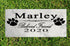 Dog Memorial Stone - Beloved Friend - Personalized Solid Marble Plaque
