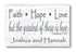 Faith Hope Love Wedding Gift Sign - 1 Corinthians 13 Personalized with Names & Date
