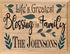 Family Blessings Wall Art Signs Personalized Inspirational Gift
