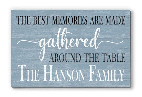 Family Kitchen Sign The Best Memories Are Made Gathered Around The Table