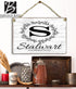 Family Name Established Sign With Monogram - Personalized Wedding or Housewarming Gift