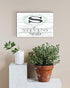 Family Name Monogram Sign - Personalized with Established Date Housewarming or Wedding Gift