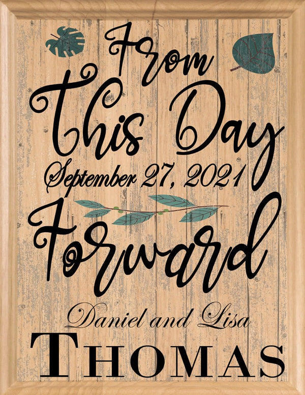 From This Day Forward Sign for Couple with Established Date Wall Art