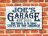 Personalized Garage Gift – Custom Wood Sign with Name & Est. Year | “What Happens in the Garage” Decor for Him