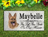German Shepherd Memorial Stone - Personalized Marble Dog Grave Marker