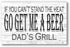 Get Me a Beer Sign - Personalized Custom Name Man Cave Decor