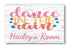 Girl's Name Sign - Personalized Dance in the Rain Bedroom Decoration