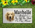 Golden Retriever Memorial Stone - Personalized Marble Dog Grave Marker