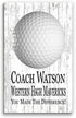 Signable Golf Coach Gift Plaque - Team Signed Custom Wood Award