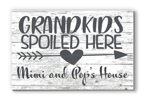 Grandkids Spoiled Here Sign Personalized Grandma & Grandpa Gift Idea