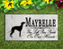Greyhound Memorial Stone - Custom Personalized Marble Grave Marker