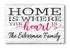 Home Is Where the Heart Is Sign - Personalized Custom Family Name Solid Wood