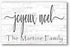 Personalized Joyeux Noel Christmas Sign - Custom Family Name French Holiday Decoration