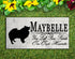 Keeshond Memorial Stone - Custom Personalized Marble Grave Marker