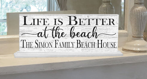 Life Is Better At The Beach Sign Custom Beach House Decoration With Name