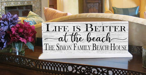 Life Is Better At The Beach Sign Custom Beach House Decoration With Name