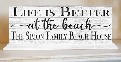 Life Is Better At The Beach Sign Custom Beach House Decoration With Name