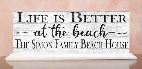 Life Is Better At The Beach Sign Custom Beach House Decoration With Name