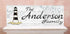 Lighthouse Family Name Sign - Personalized for Mantel or Shelf Solid Wood
