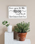 Love You To The Moon and Back Sign - Personalized Custom Family Name Farmhouse Decor