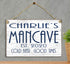 Man Cave Sign - Personalized Custom Name Decoration for Dad Son or Husband