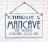 Man Cave Sign - Personalized Custom Name Decoration for Dad Son or Husband