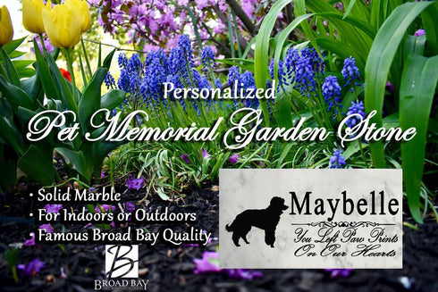 Miniature Poodle Memorial Stone Personalized Dog Garden Rock Grave Marker Outdoor or Indoor