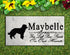 Miniature Poodle Memorial Stone - Custom Personalized Marble Grave Marker