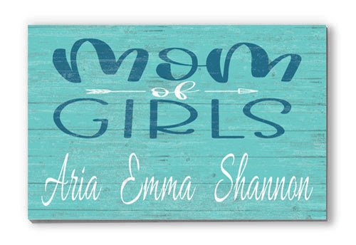 Mom of Girls Sign With Daughter's Names