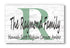 Monogram Family Name Sign - Personalized with Established Date or Family Names