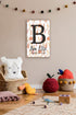 Woodland Monogram Name Sign - Personalized Baby Boy or Girl Nursery Wall Art