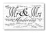 Mr & Mrs Signable Wedding Sign - Custom with Names & Date for Reception Guest Signatures
