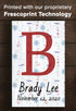 Nautical Monogram Name Sign - Personalized Baby Boy Nursery or Bedroom Wall Art