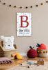 Nautical Monogram Name Sign - Personalized Baby Boy Nursery or Bedroom Wall Art
