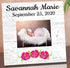 New Baby Wood Photo Plaque - Personalized with Name & Birthday and Your Printed Picture