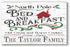 Personalized North Pole Bed & Breakfast Christmas Sign - Custom Family Name